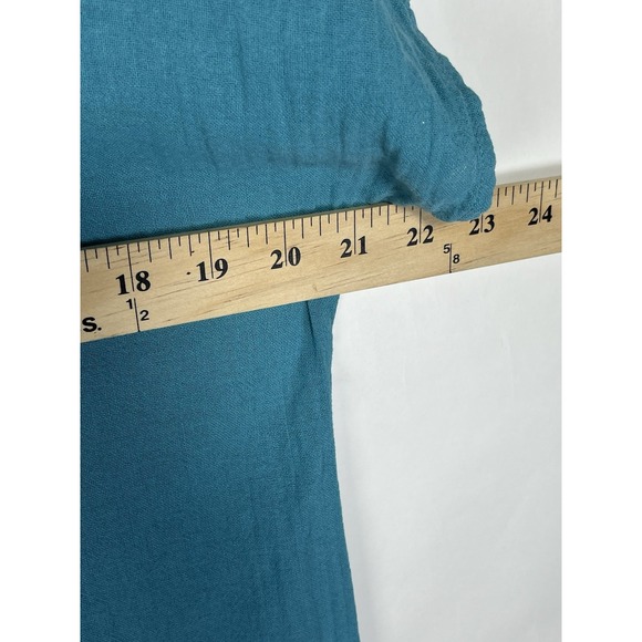 Soft Surroundings Modern Gauze Tunic Top Blouse Tropical Teal Size PS *read* - Picture 8 of 11